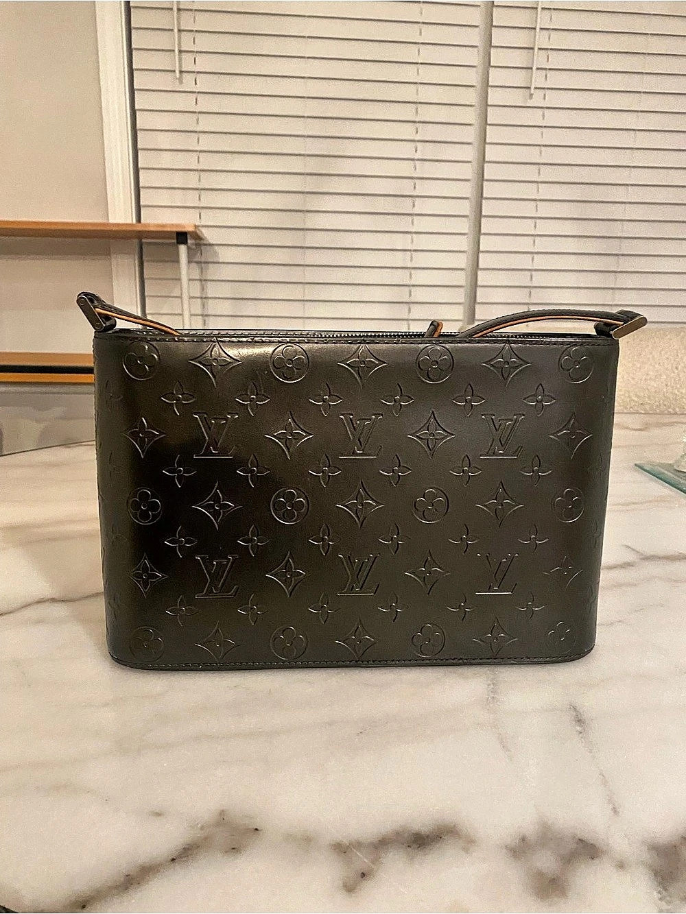 Louis Vuitton Monogram Mat Allston Shoulder Bag Black